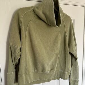 Olive Green Hooded Sweatshirt